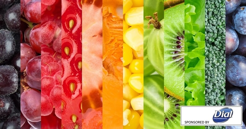 Collage with fruits and vegetables. Fresh food background