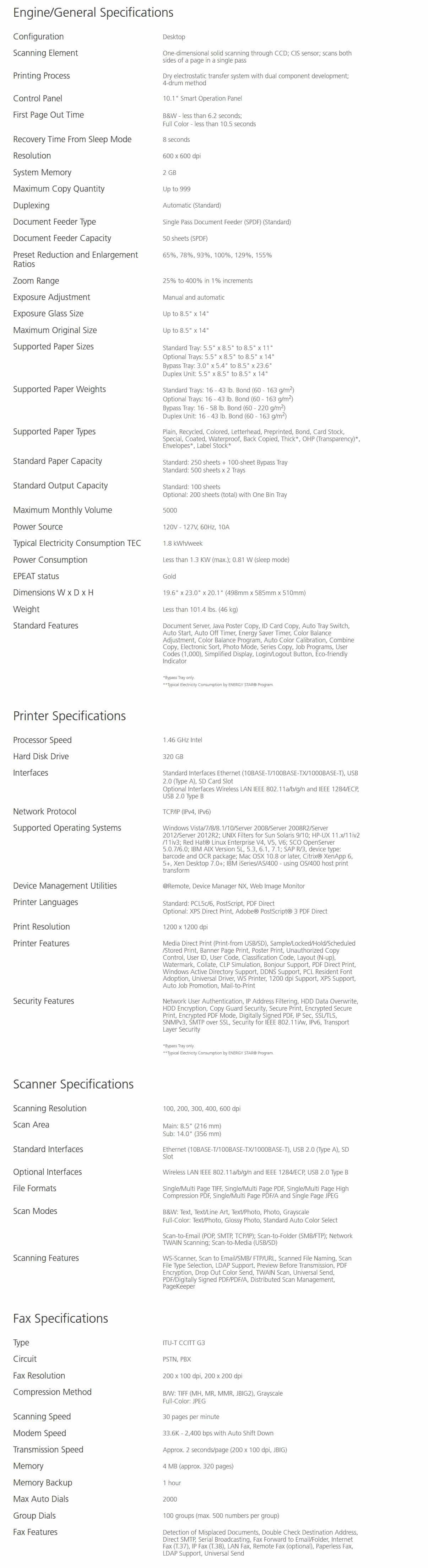Savin MP C407 Color Laser Multifunction Printer 7