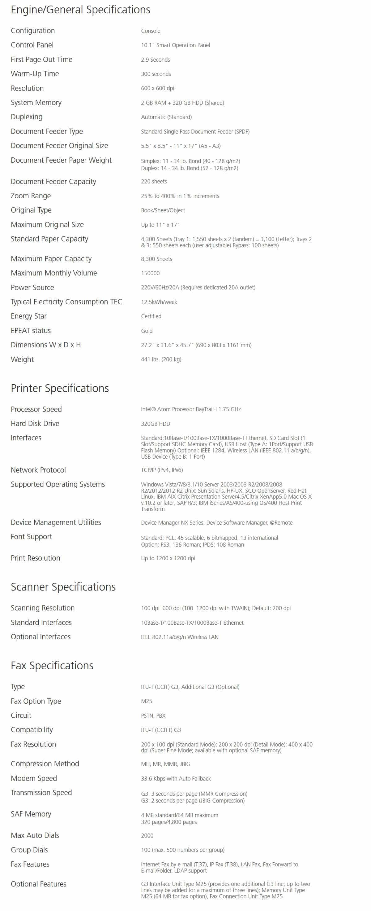 Savin MP 9003 Black and White Laser Multifunction Printer 7