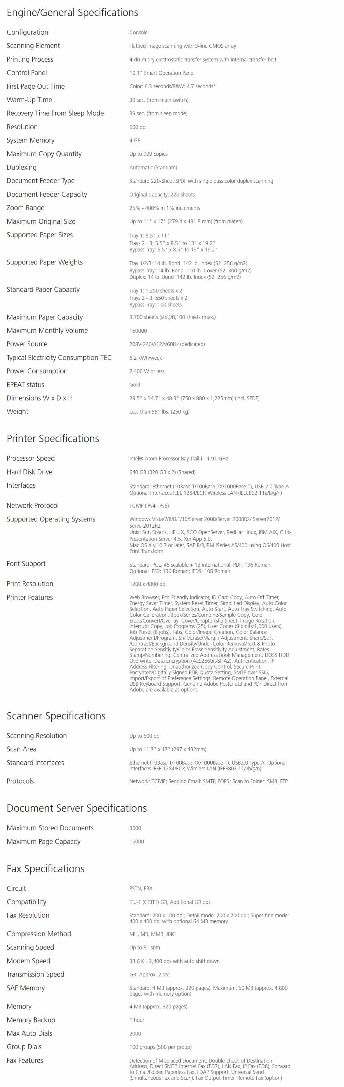 Savin MP C8003 Color Laser Multifunction Printer 7