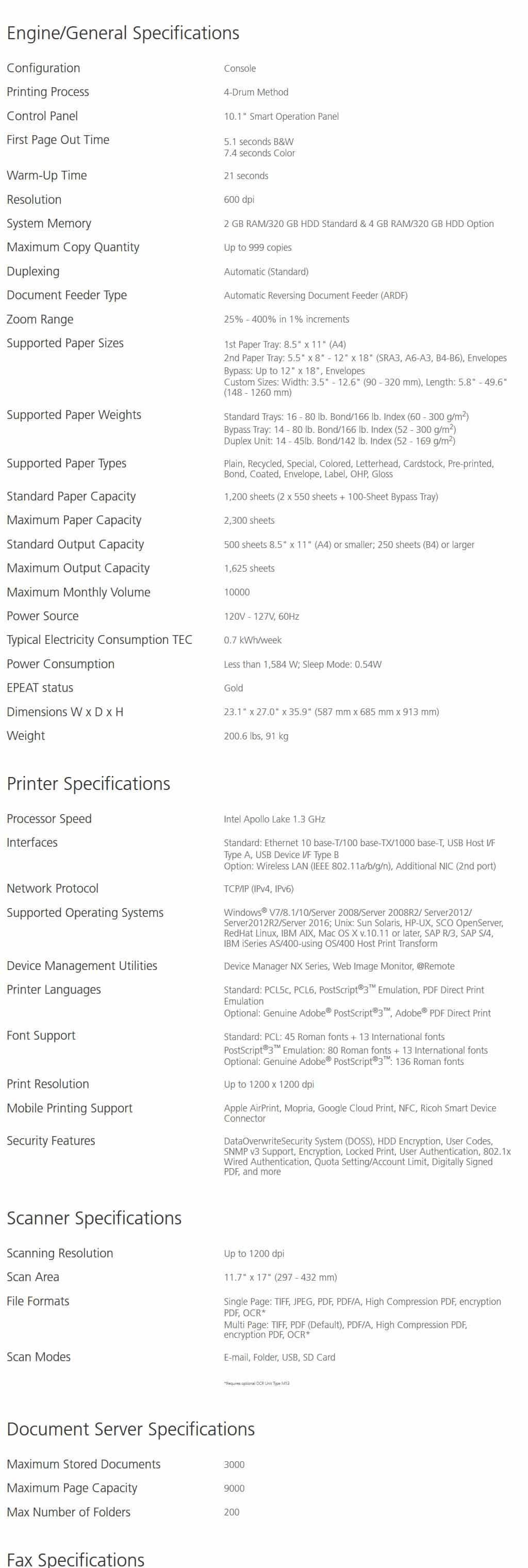 Savin IM C2000 Color Laser Multifunction Printer 5