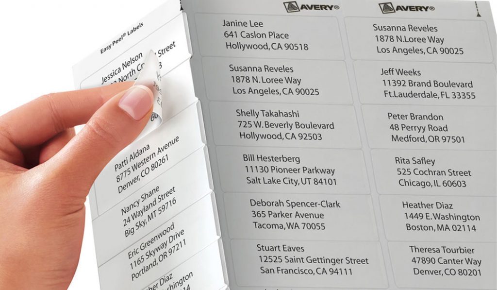 Simplify Your Labeling with Avery® Easy Peel Return Address Labels