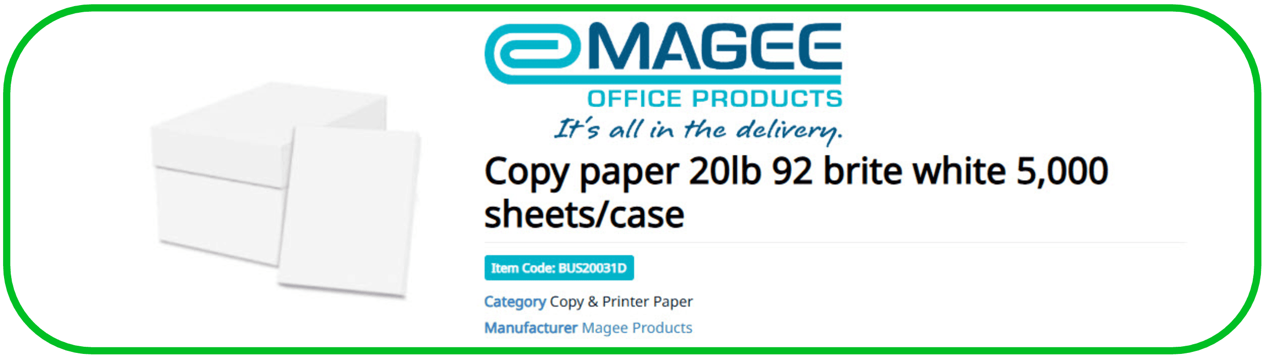 copy paper 20lb