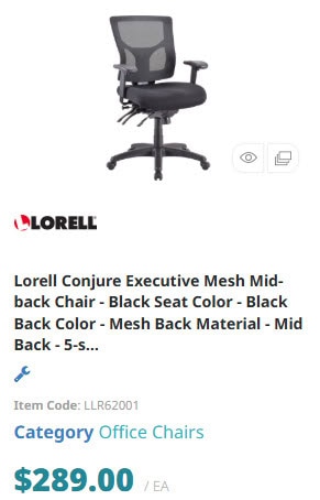 black lorell chair
